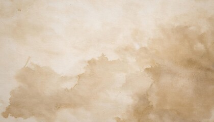 Fototapete - Warm Beige Watercolor Wash Texture. Soft, Organic Background with Gentle Gradients and Subtle Brush Strokes, Ideal for Website Backgrounds, Branding, Presentation Templates, and Natural Themed Design