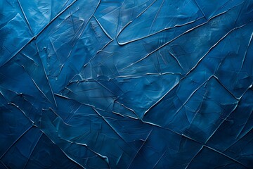 Poster - Abstract Blue Texture with Cracked Surface Patterns