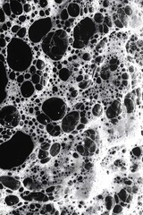 Aufkleber - Foam bubbles creating intricate patterns on dark background