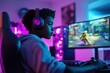 © LimeSky - Black teenage gamer engaging in gameplay