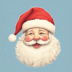 Sticker - Portrait baby representation santa claus.