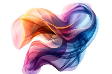 Poster - Vibrant Flowing Abstract Waves in Colorful Hues