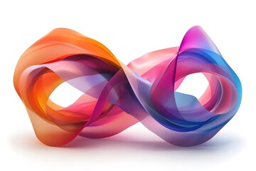 Poster - Vibrant Abstract Infinity Loop in Colorful Waves
