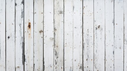 Weathered White Wooden Planks Background