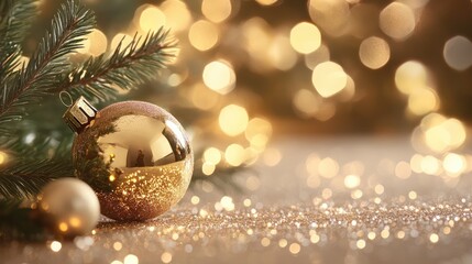 Wall Mural - abstract of christmas and bokeh light with glitter background