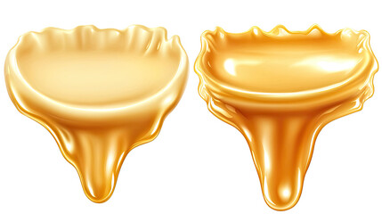 Poster - Dripping Melting Cheese on Transparent Background Generative AI