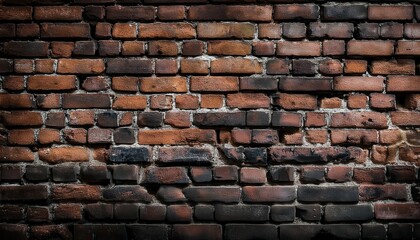 Wall Mural - Aged Urban Brick Wall with Natural Weathering Texture in Muted Earth Tones, Perfect for Background Use in Industrial, Rustic, or Historic Themed Designs and Photography Projects