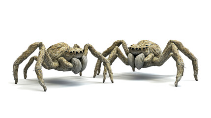 Poster - Giant Spiders on a Transparent Background Showcasing Eerie Details Generative AI