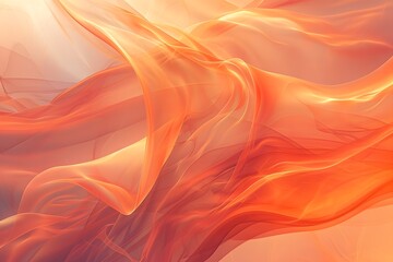 Poster - Ethereal Flow of Warm Colors in Abstract Design