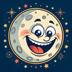 Wall Mural - moon, print, humorous print for t-shirt, 