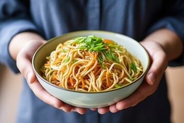 Canvas Print - Bowl noodle food meal.