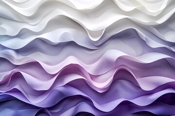 Poster - Elegant Waves of Colorful Paper Texture