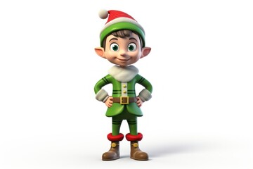 Figurine elf white background representation.