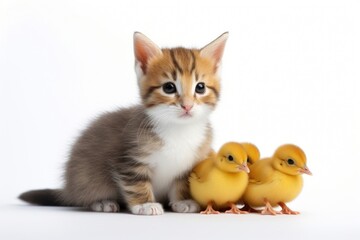 Kitten duckling animal mammal.