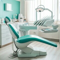 Aufkleber - Modern dental tools and equipment used in a hospital. This represents the field of dentistry and medical technology.