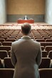 © Alexandr - Man in Suit Standing Outside Lecture Hall