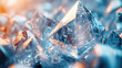© Milana - Close-Up of Sparkling Crystals with Blue and Orange Reflections