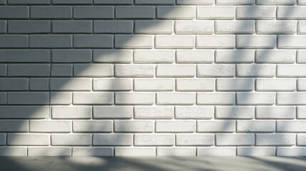 Wall Mural - white brick wall may used as background