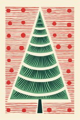 Wall Mural - Minimal Christmas tree christmas backgrounds green.