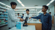 © Dmytriy - Blurred image of a pharmacy with a wide assortment of medications on shelves and clients choosing items