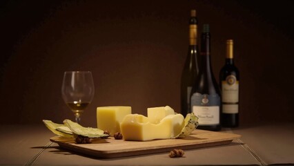 Canvas Print - cheese and wine