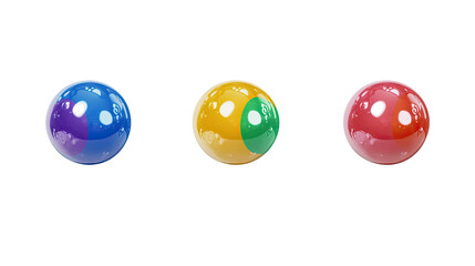 Poster - Colorful Circle Banners With Multicolored Abstract Spheres on Display Generative AI