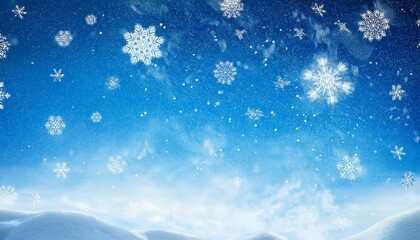 Wall Mural - christmas background with snowflakes