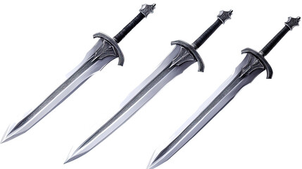 Poster - Collection of Fantasy Swords Isolated on a Transparent Background Generative AI