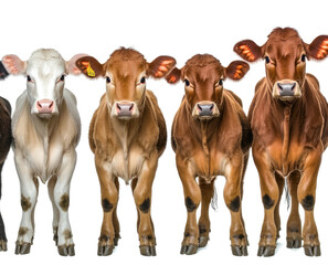 Poster - Cows Calves Bulls Isolated Generative AI