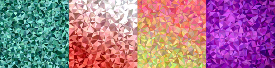 Poster - Abstract triangle polygon background collection