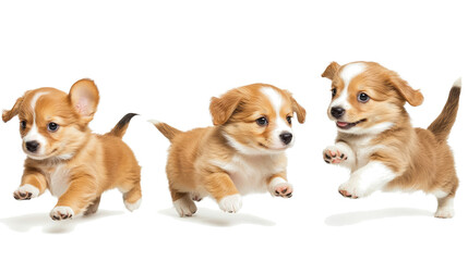 Poster - Playful Maltipoo Puppies Running Joyfully on a Transparent Background Generative AI