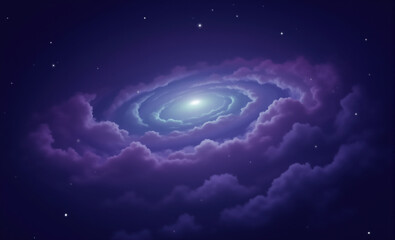 Wall Mural - blue sky with nebularclouds