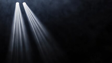 Wall Mural - an abstract light ray with white diagonal rays against a black background.