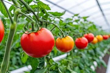 Poster - with the help of image processing technology, the robot was able to harvest tomatoes in the agricult