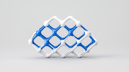 Poster - in this 3d illustration, a lattice structure is shown in chemistry background loop animation, which 