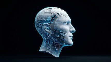 Poster - with a vibrant stock image, you can see ai, machine learning, and chat bots on a big data and blockc