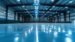 © Mateusz - Indoor tennis court in a sports facility featuring blue flooring and bright overhead lights, designed for practice and competition, captured during daylight hours
