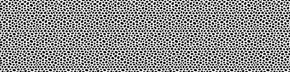 Fototapete - Black and white voronoi geometric vector seamless patterns. Irregular cells shapes repeated backdrop for web tiles, science and interior designs. Stones template background