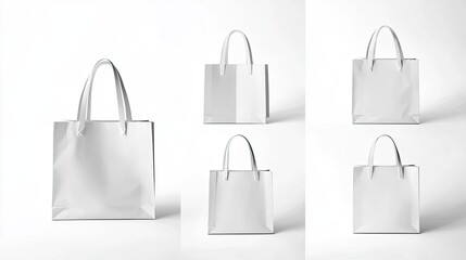 Poster - Versatile White Tote Bag Mockups for Shopping and Branding Displays Generative AI