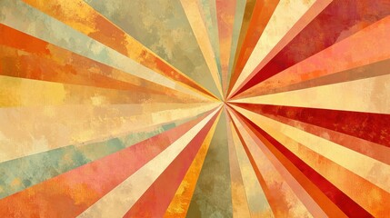 Poster - Create a vibrant abstract starburst design in warm tones with space for overlay text