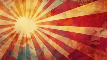 Poster - Create an eye-catching abstract starburst design in warm tones with space for overlay