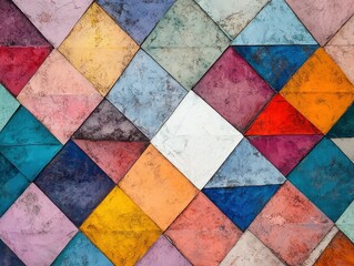Poster - Create an engaging abstract triangle pattern featuring a copyfriendly white center for enhanced visual appeal