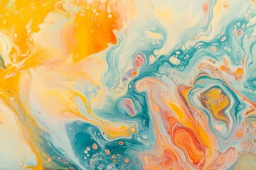 Aufkleber - This image showcases a vibrant marbled pattern, swirling with bold contrasts of colors, creating a dynamic and fluid depiction found in nature and art.