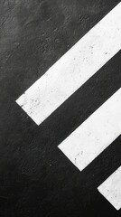 Poster - Explore the beauty of minimal black and white diagonal stripes with a central focus