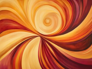 Poster - Explore the beauty of abstract lines and swirls in warm colors with an open center