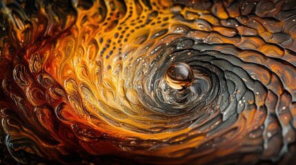 Aufkleber - A striking close-up of a droplet hitting water, producing intricate circular waves that spread beautifully.