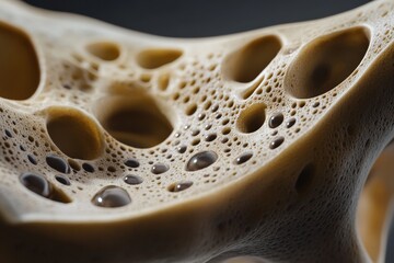 Poster - A close-up image of intricately detailed foam, showcasing its unique patterns, textures, and depth of field, capturing the essence of material composition.
