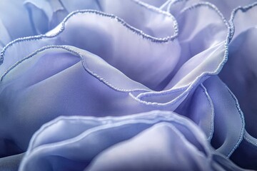 Poster - This image features soft lavender fabric with delicate, flowing curves and folds, creating an abstract and gentle visual effect filled with elegance and harmony.