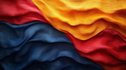 Waving Andorra Flag Background. Generative AI