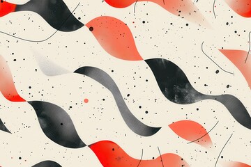 Poster - Abstract Minimal Seamless Pattern with Organic Shapes